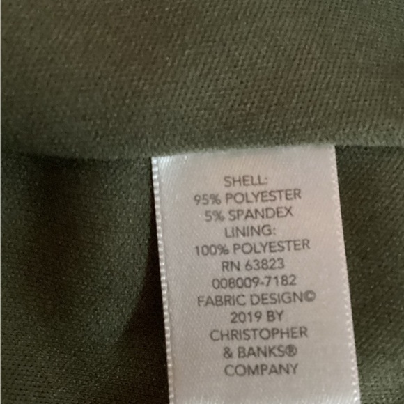 CJ Banks Green Floral Blouse with Tassels, Stretch, Plus Size 3X - Picture 8 of 9